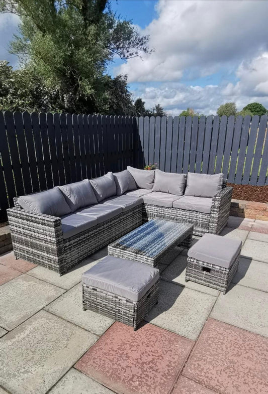 9 seat Rattan Corner Lounge - outdoor - patio / garden furniture