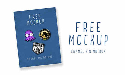 Free Enamel Pin Mockup image