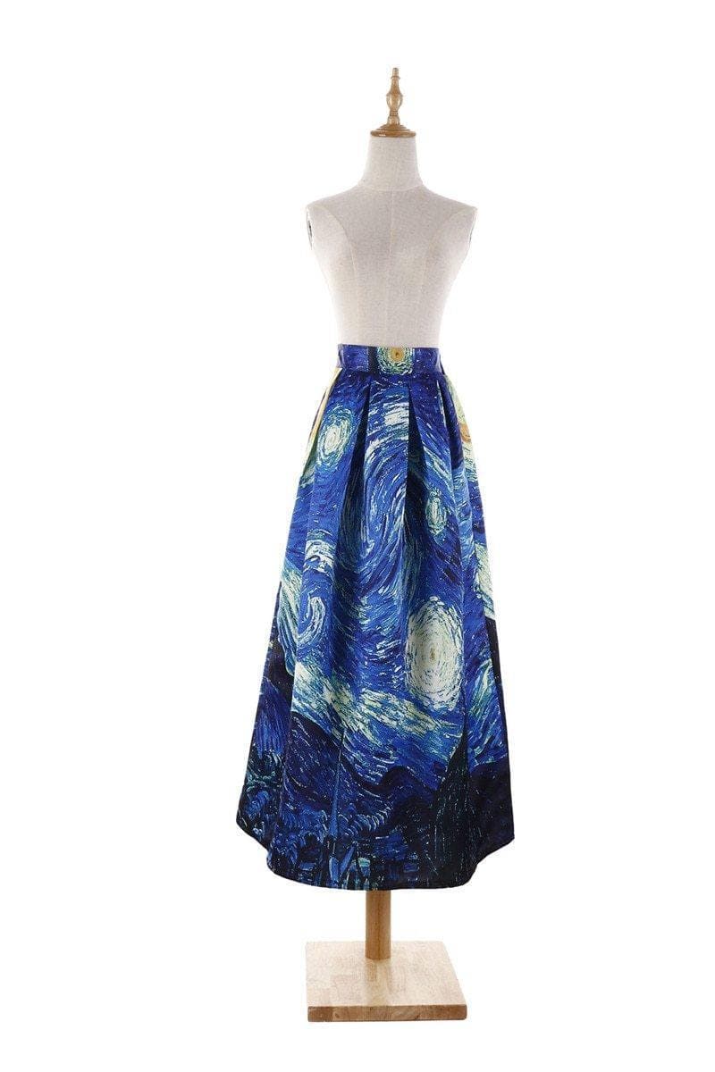 3D Digital Print High Waist Skirt - musthaveskirts