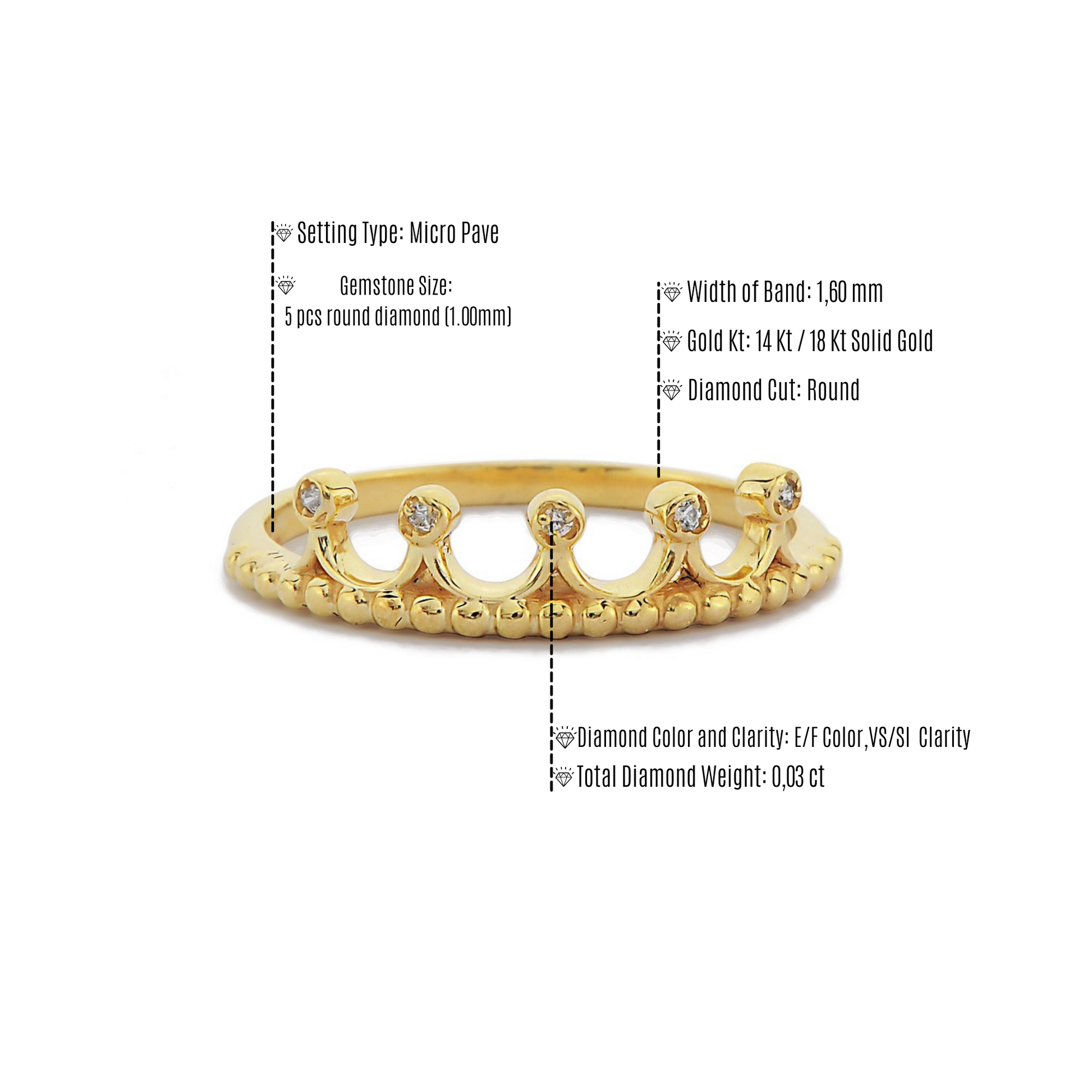 Makkelijk te lezen Stevenson weten Prinses Tiara Kroon Belofte Ring, Kroon Vormige Diamanten Ring, Handge –  2bs jewelry