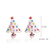 Christmas Ear Ornaments Hot Rhinestone Snowflake Bell Earrings Christmas Tree Elderly Party Earrings