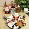 3pcs Christmas decoration supplies Dining table cutlery set Creative cartoon hotel cutlery set Santa Claus knife and fork bag