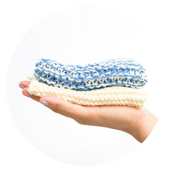 Knitted dishcloths cotton 100% reusable sustainable make your own
