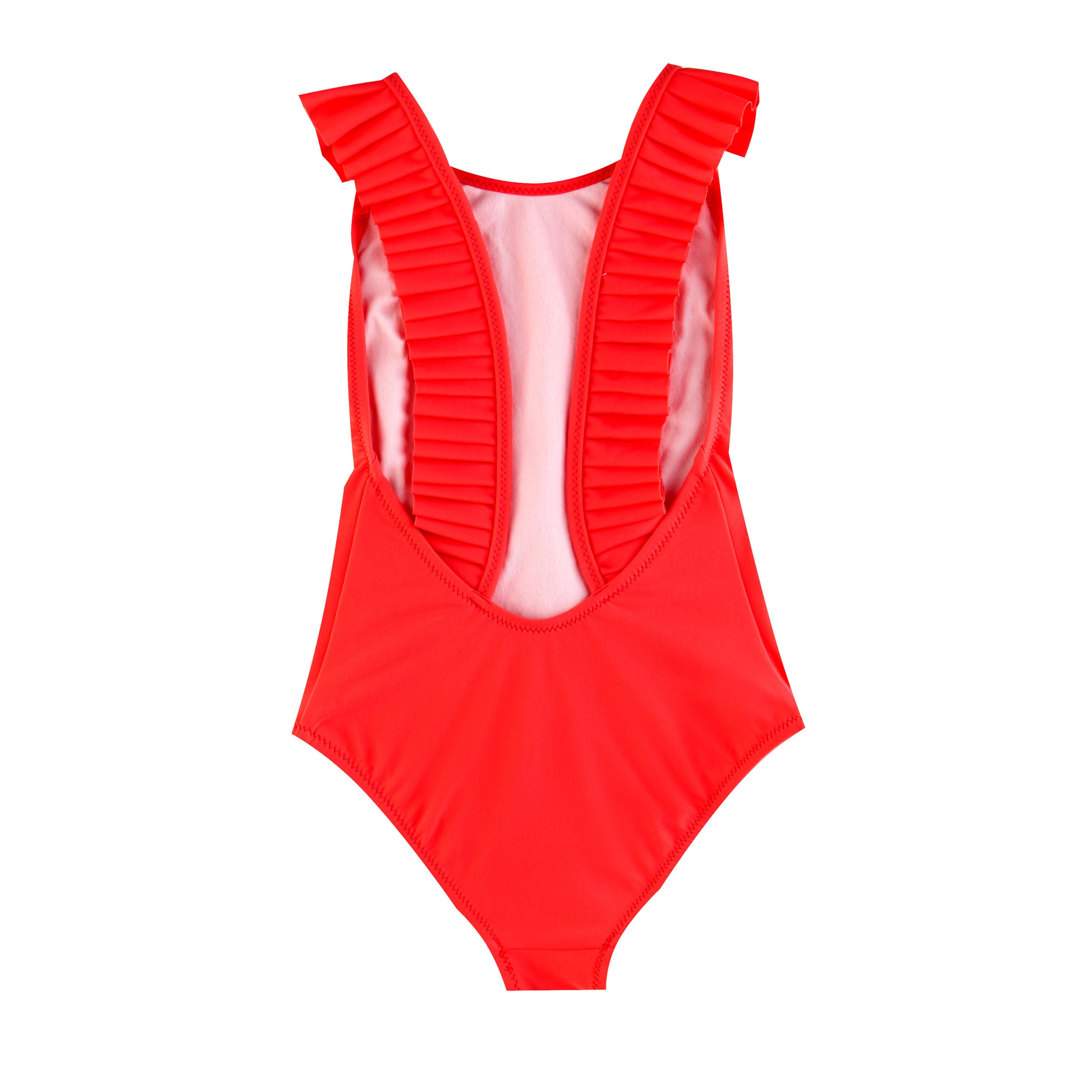 GIRL'S ONE PIECE PLEATED CORAL