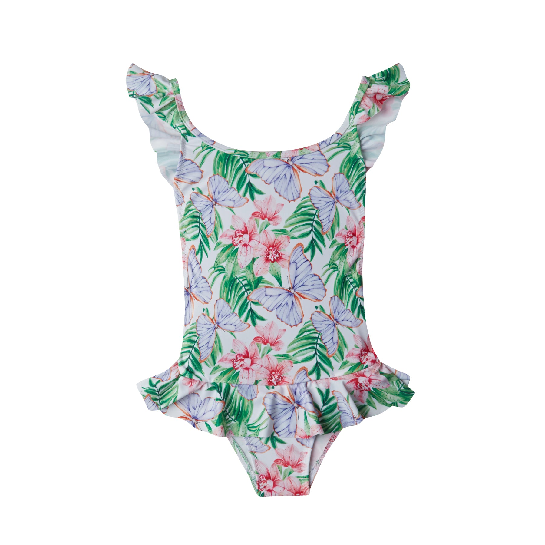 GIRL'S ONE PIECE CROSS BACK BUTTERFLIES – Marie Raxevsky | Beach Couture