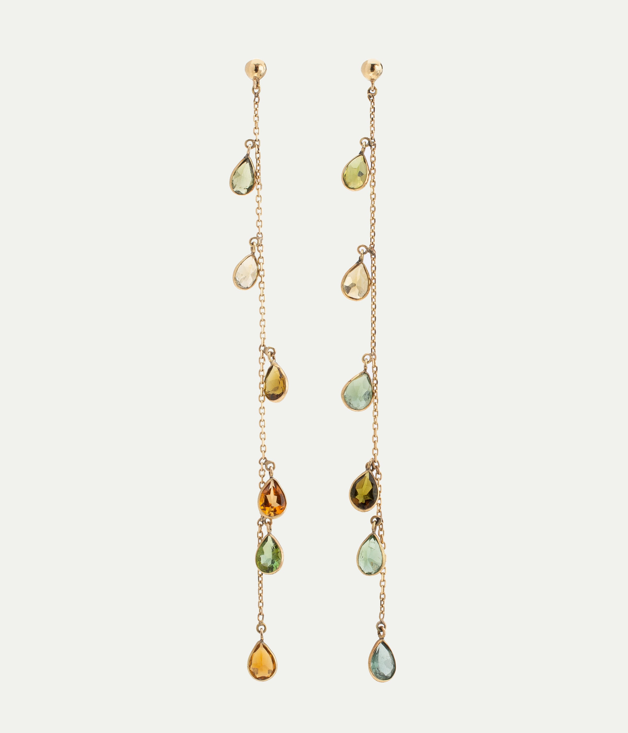 Oona Cascade earrings Tourmaline