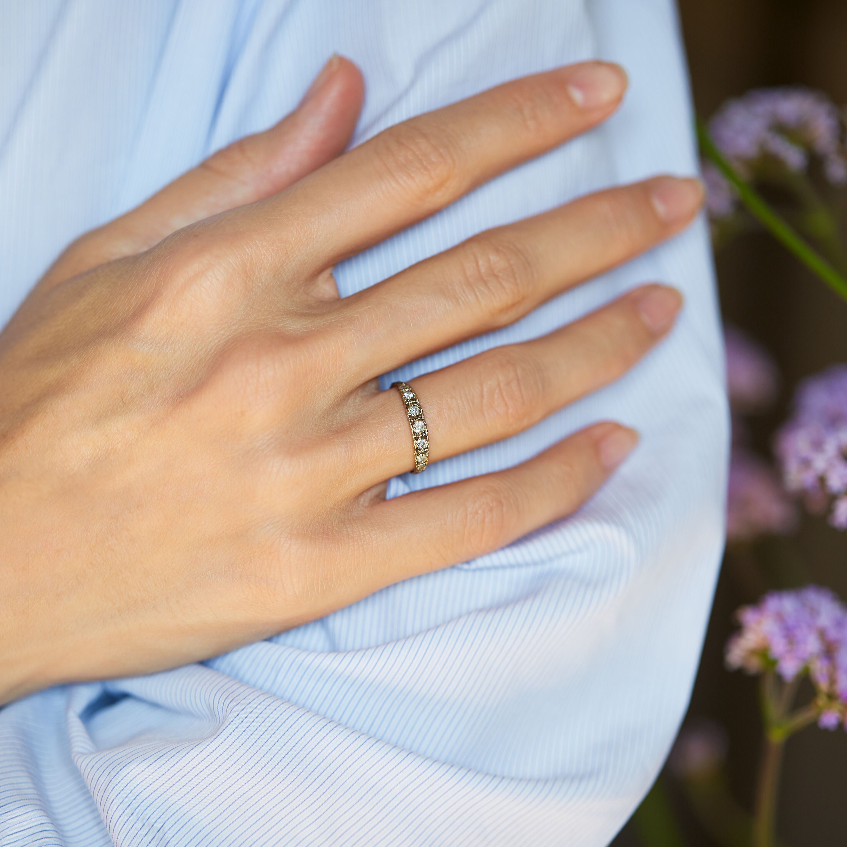 Bague Marry me or gris diamants