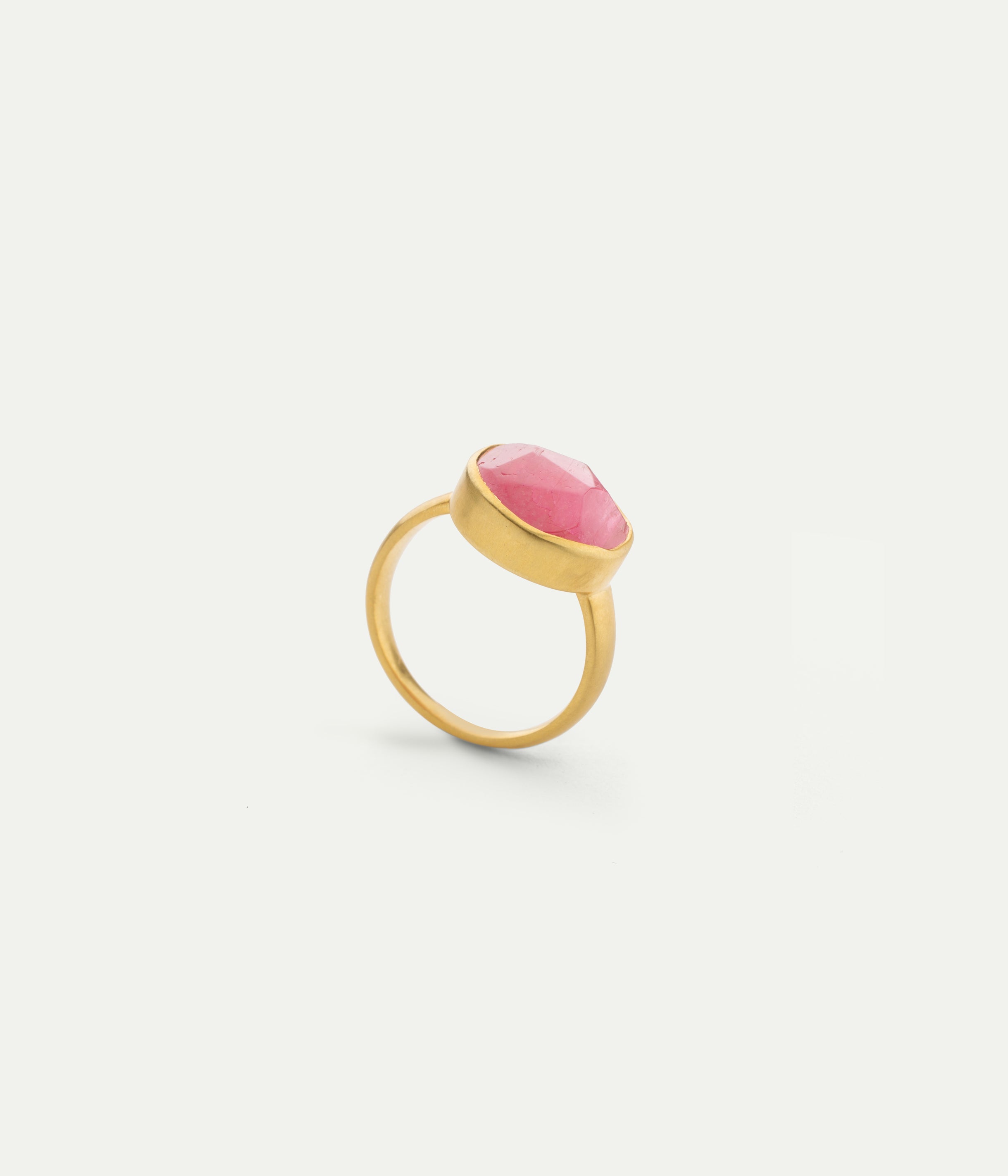 New Day Greek pink tourmaline ring