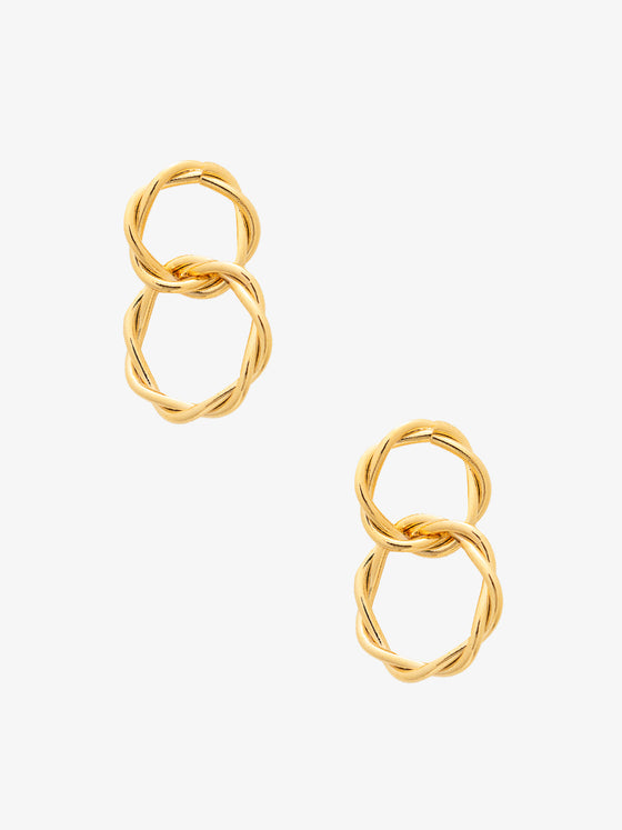 Danaya Two Twisted Rings Earrings
