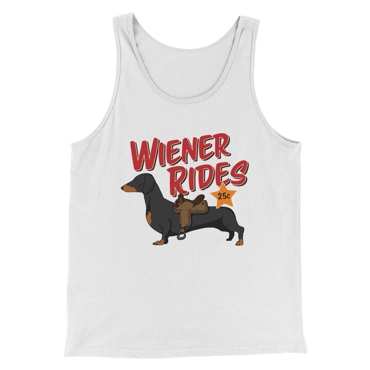 Wiener Rides Funny Men/Unisex Tank Top