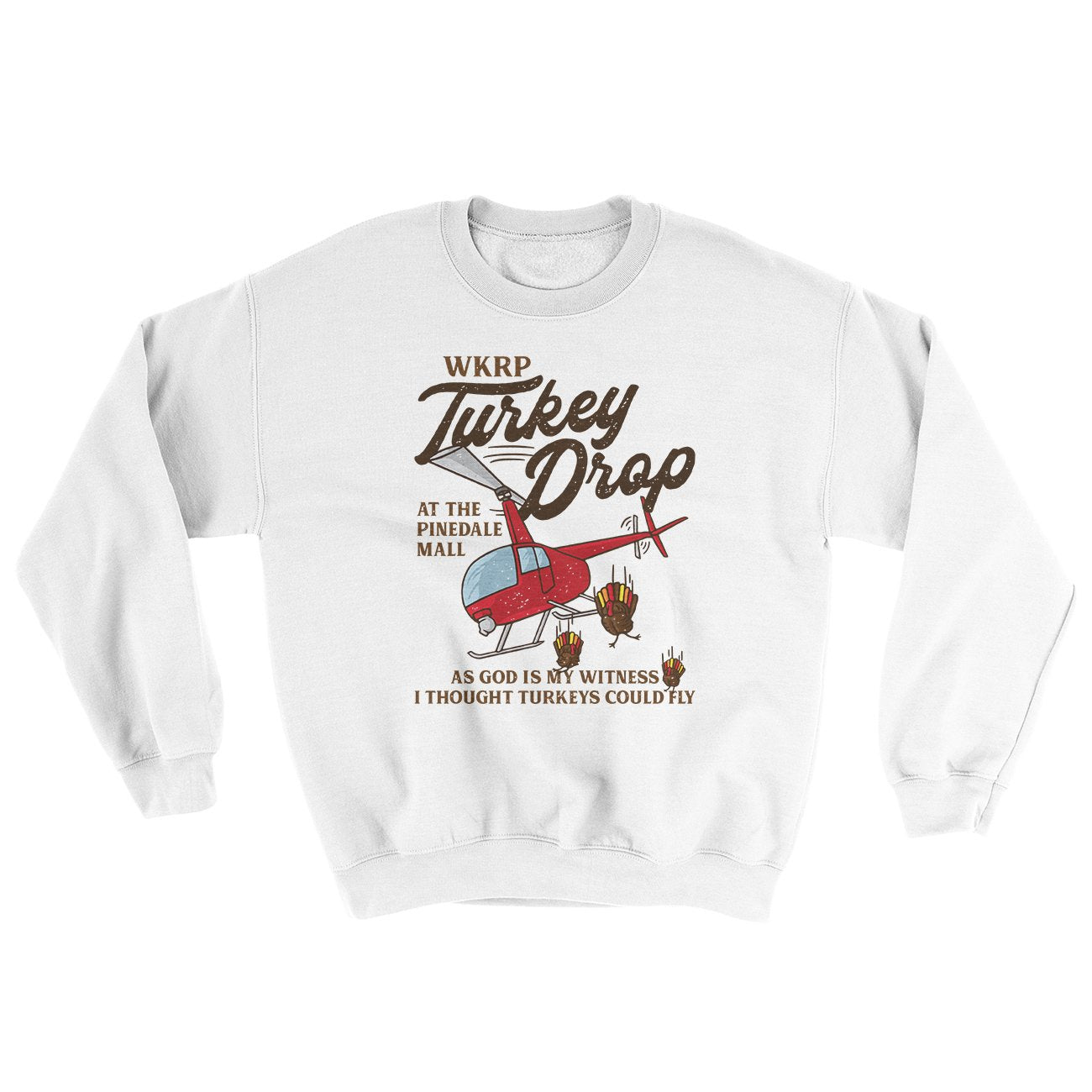 WKRP Turkey Drop Ugly Sweater