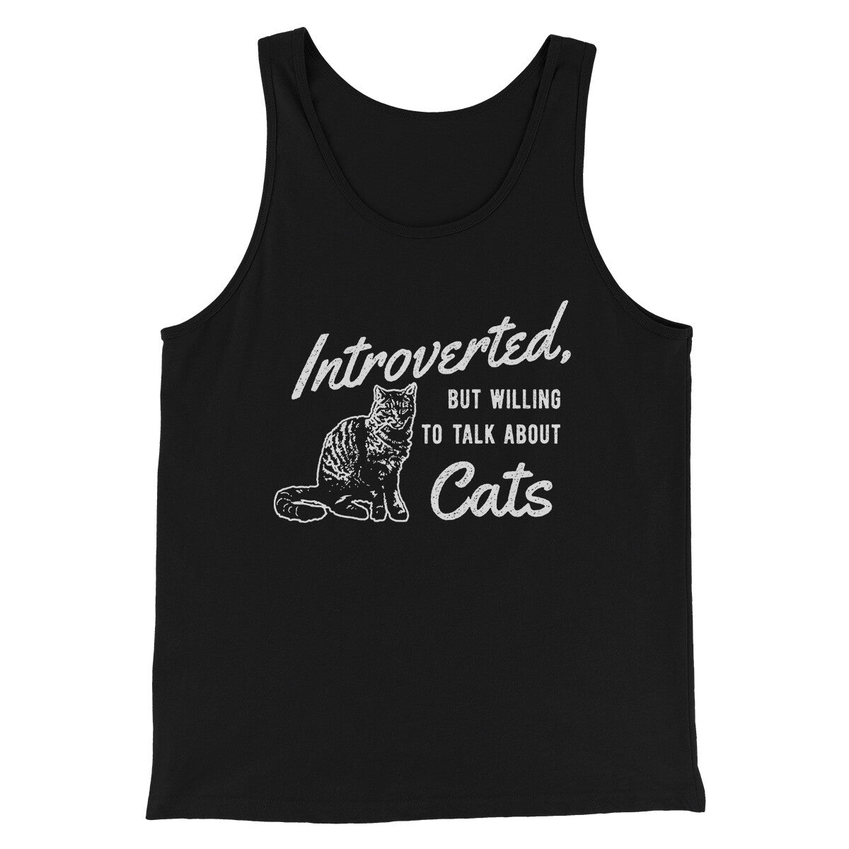 Introverted But Willing To Talk About Cats Men/Unisex Tank Top