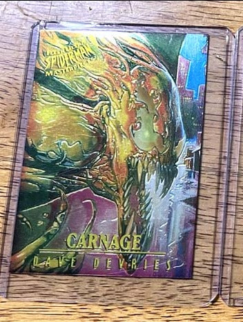 1995 Fleer Ultra Spider-Man Masterpieces Carnage #1, 2, & 9 NM top loader