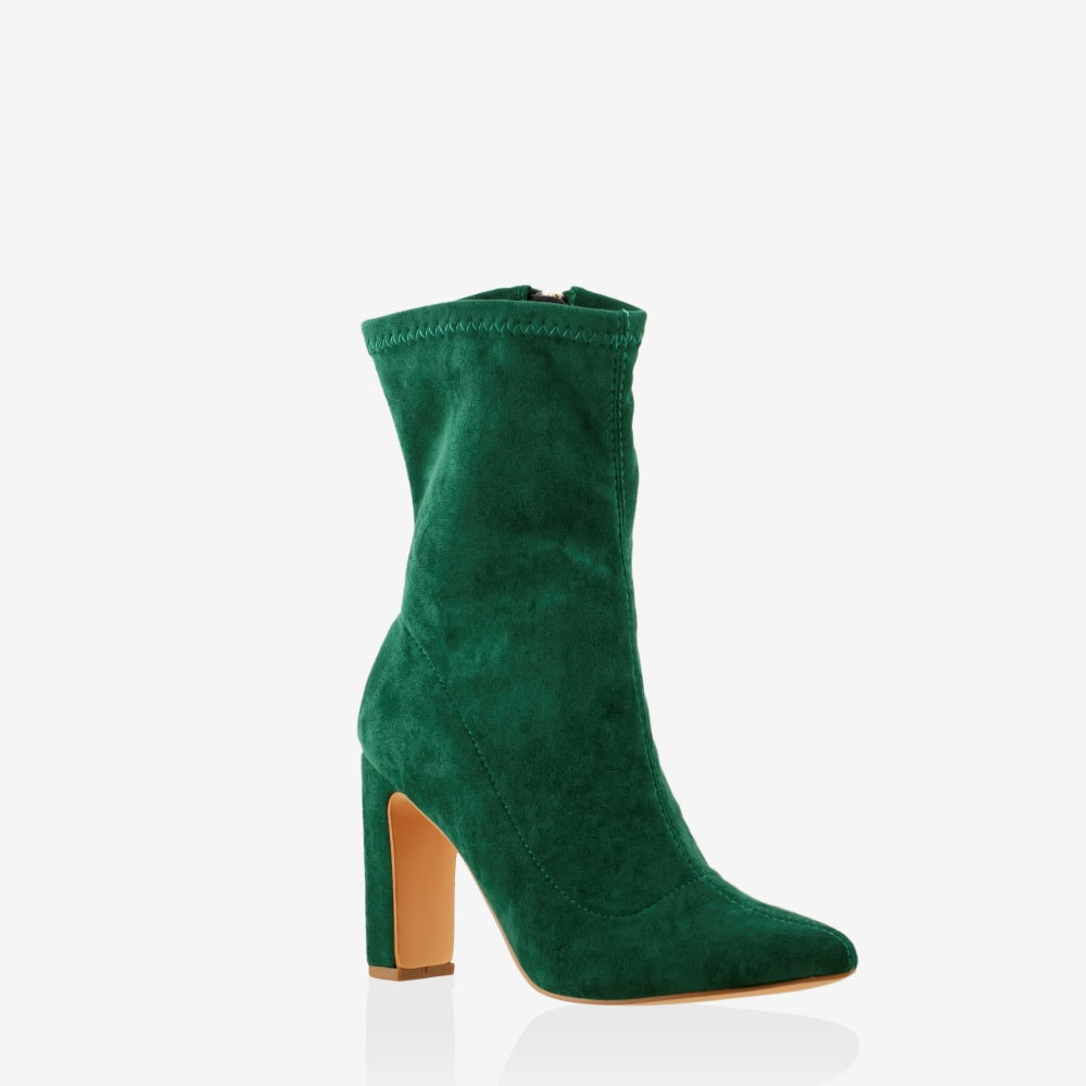 green block heel boots