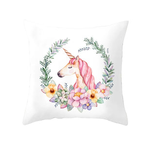 Cute Unicorn Throw Pillowcase - Sparkle Unicorns