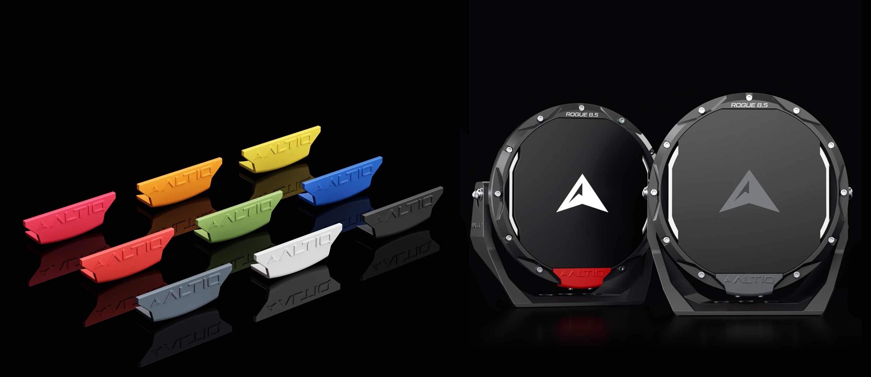 coloured led driving light covers altiq rogue mk3 lights