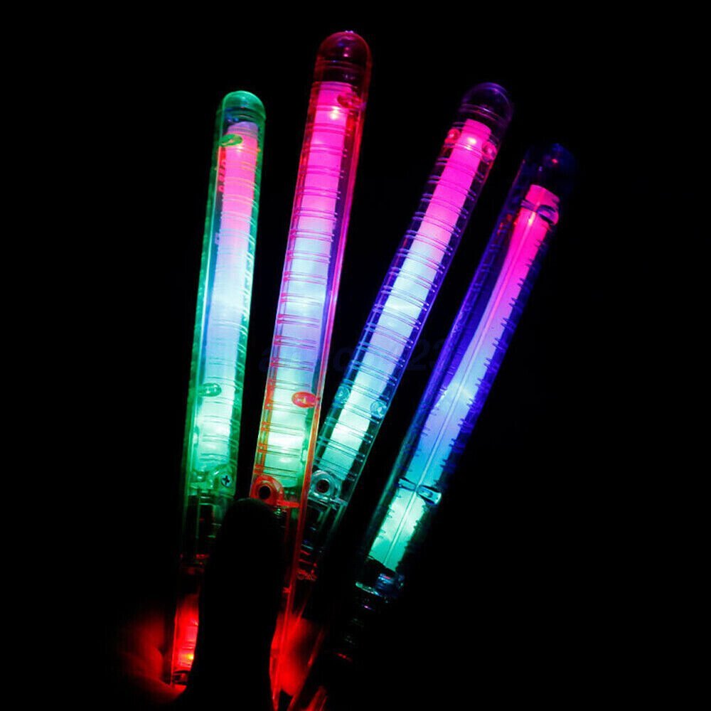 50 Pack  LED Foam Sticks RGB Thunder Wand Glow Sticks Flashing