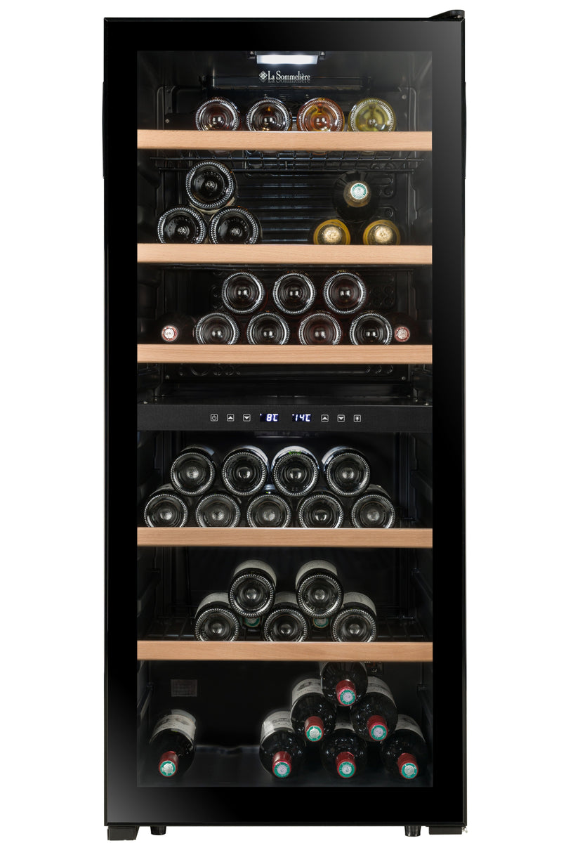 La Sommeliere - 102 Bottle Dual Zone Wine Cooler - LS102DZBLACK