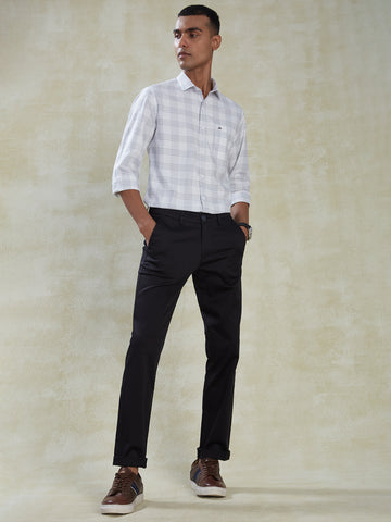 Buy Men Khaki Super Slim Fit Solid Flat Front Leisure Sport Trousers Online  - 365682 | Louis Philippe