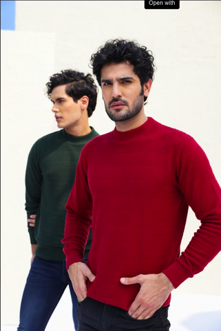 Red Pullover For Men