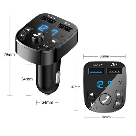 Lencent – Transmetteur Fm Sans Fil Bluetooth 5.0, Mains Libres