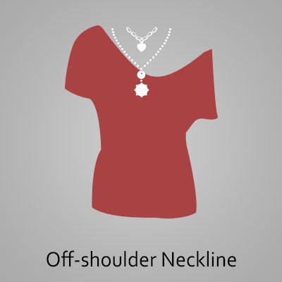 Pair the Necklace with an off-the-shoulder neckline