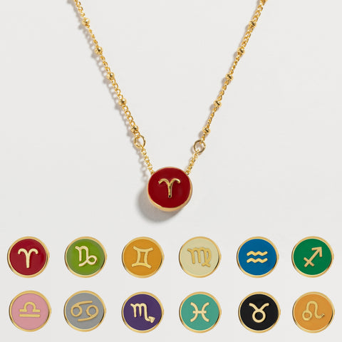 Collana di segni astrologici zodiacali di selenichast