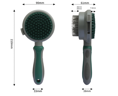 size of double sided slicker brush for dogs