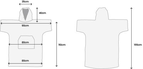 Beach Poncho Size Chart Large