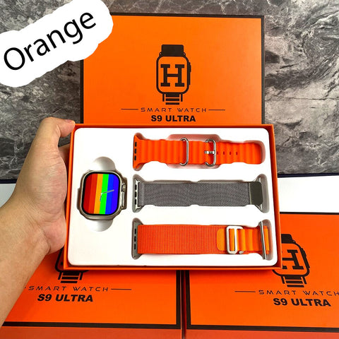H10 Ultra Max 4in1 Smartwatch Four Straps 2.01 HD Inch 49mm Large Gold  Watch Real Screw Buckle Wireless Charging Series 8 - China Watch and Gift  Watches price