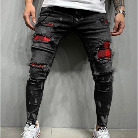 Bijna dood Aan boord Veranderlijk Milan Ripped Jeans | Slim Fit Gescheurde Spijkerbroek Gaten Patches Denim  Stoer – Verda Dente