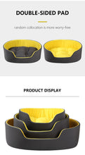 Load image into Gallery viewer, Black/Yellow Washable Kennel Cat Bed - Nekoby Black/Yellow Washable Kennel Cat Bed
