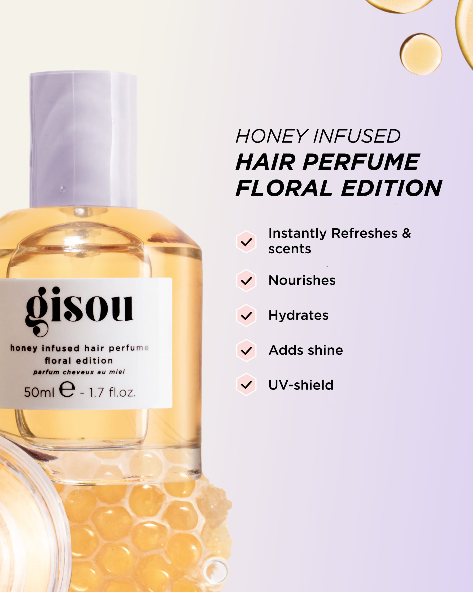 Honey Infused Hair Perfume  Scent  Hydrate Your Hair  Gisou