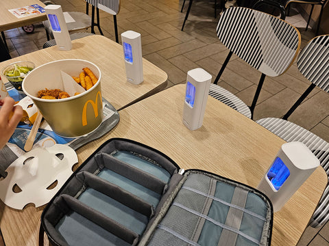 Four Far-UVC emitters in McDonalds