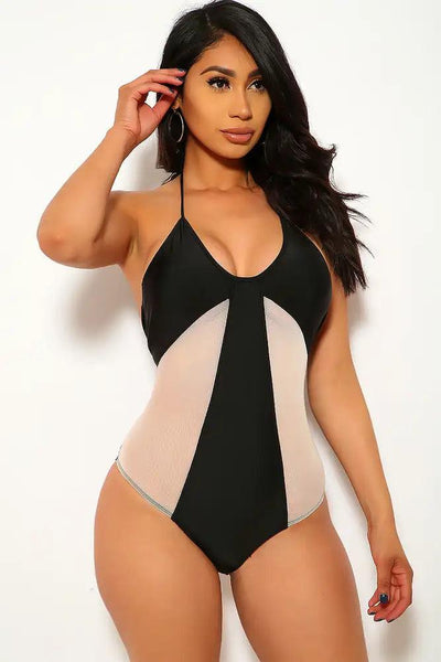 Barbie High Cut Low Back Sexy 1 Pc Black Costume Swimsuit – AMIClubwear