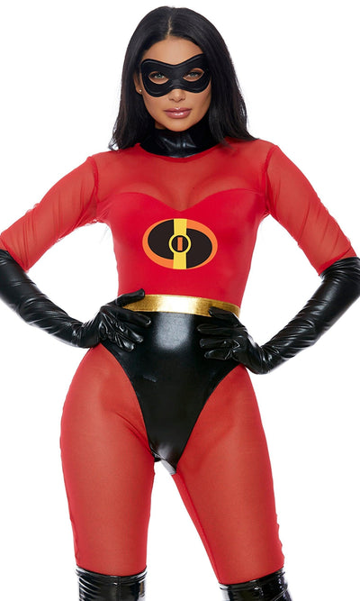 Red Blue Sexy Wonder Woman Hero 4 Pc Costume – AMIClubwear