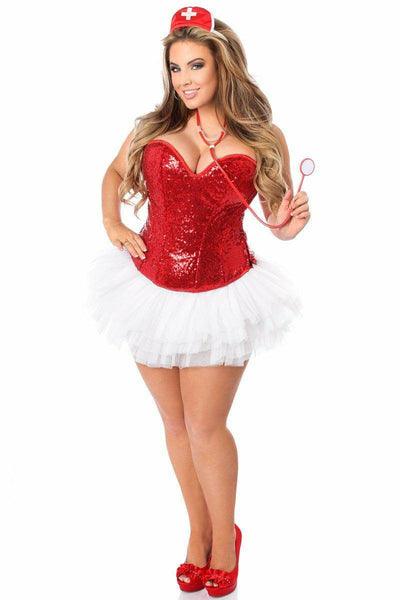 Daisy Corsets Top Drawer 4 PC Sequin Innocent Angel Corset Costume