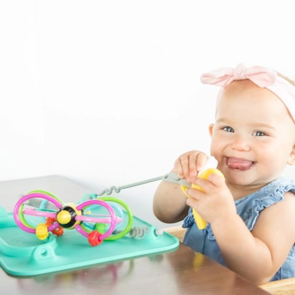 A Busy Baby Teether & Training Spoon - Tan