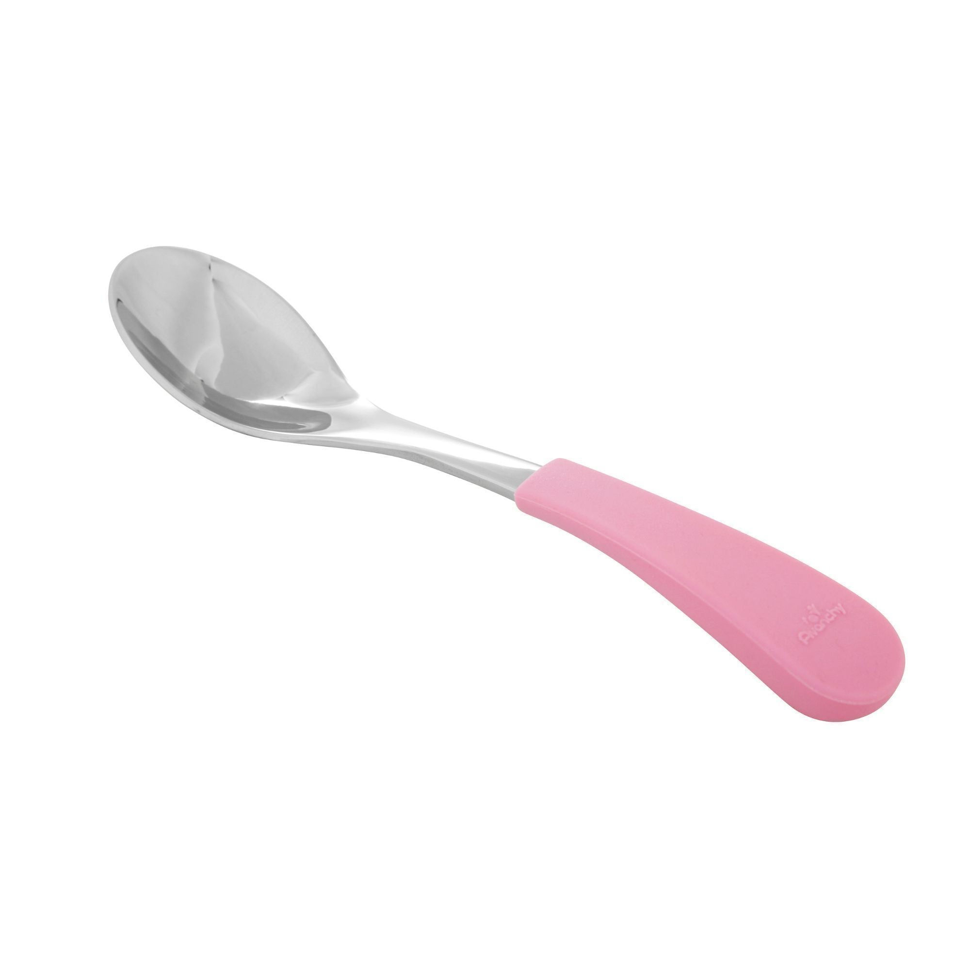 pink baby spoons