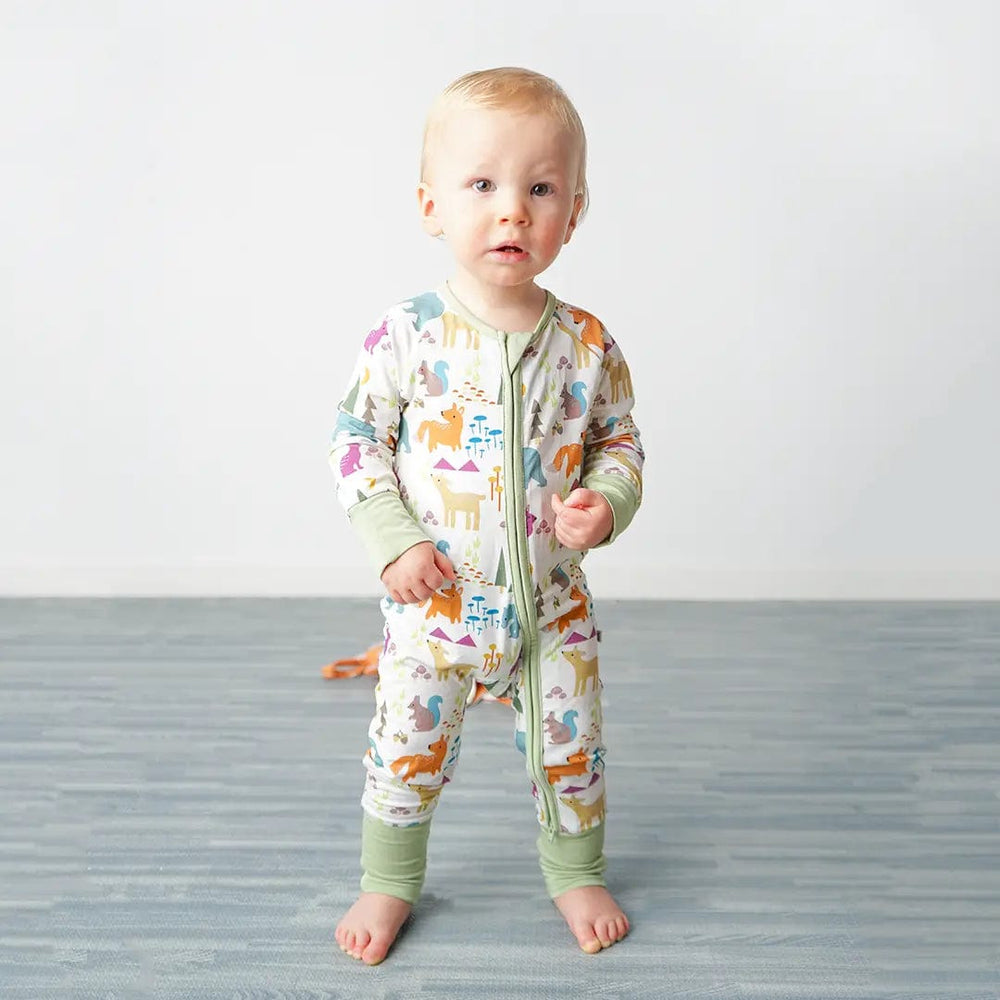 Flutterby Butterfly Bamboo Baby Convertible Footie Pajama
