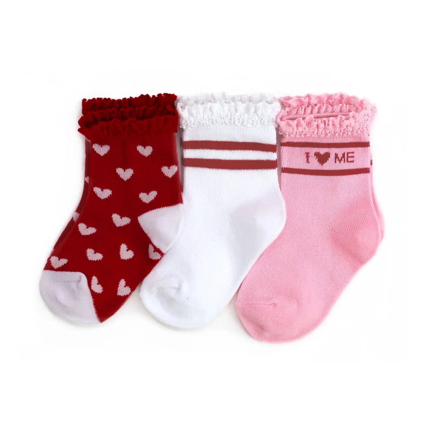 Little Stocking Company Valentine's Lace Midi Sock 3-pack – Lil Tulips