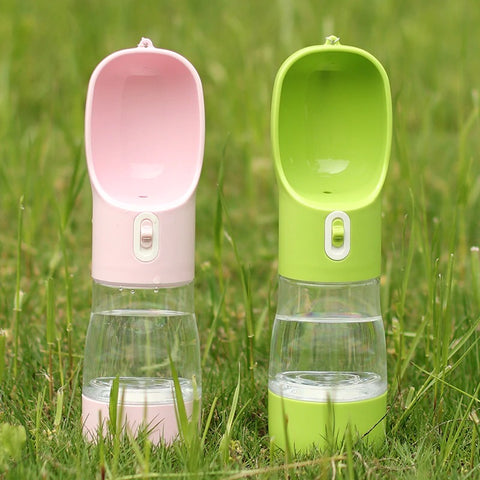 2-IN-1 PORTABLE PET WATER BOTTLE WITH FEEDER – Paws in Oasis