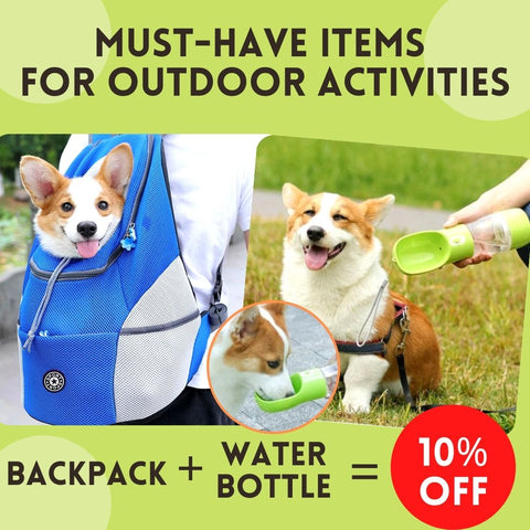 Water Bottle for Dogs, Pet Water Dispenser Feeder Portable 2-in-1, Dog  Travel Water Bottle with Bowl