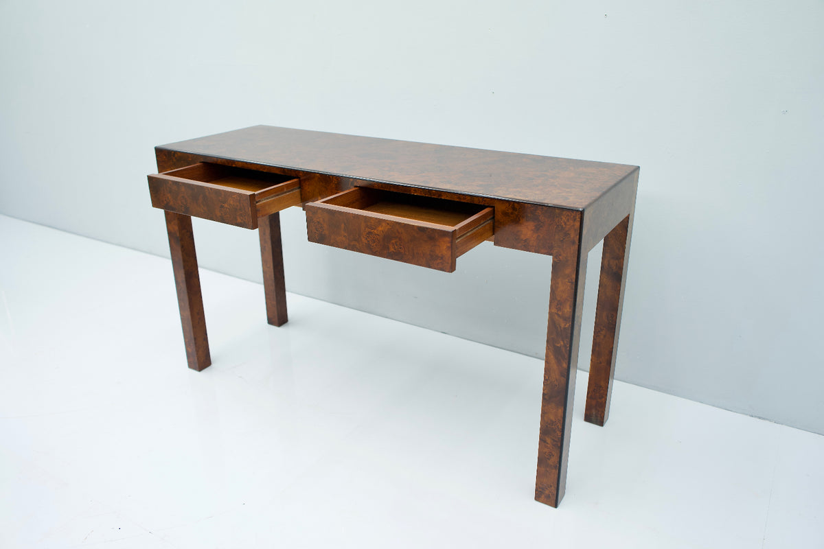 burl wood desk