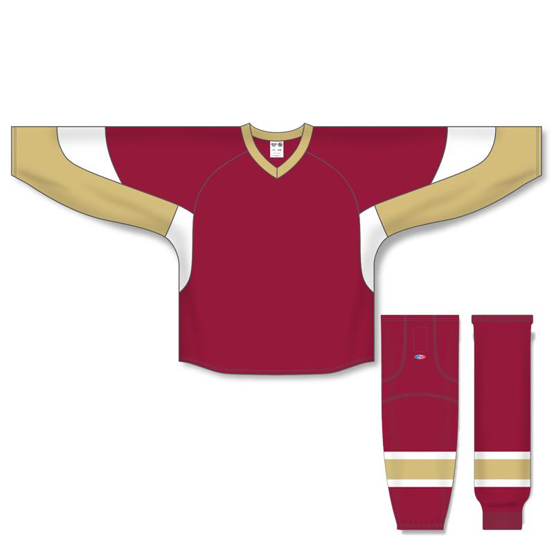 burgundy hockey jersey