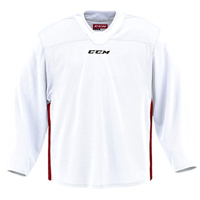 white practice hockey jersey
