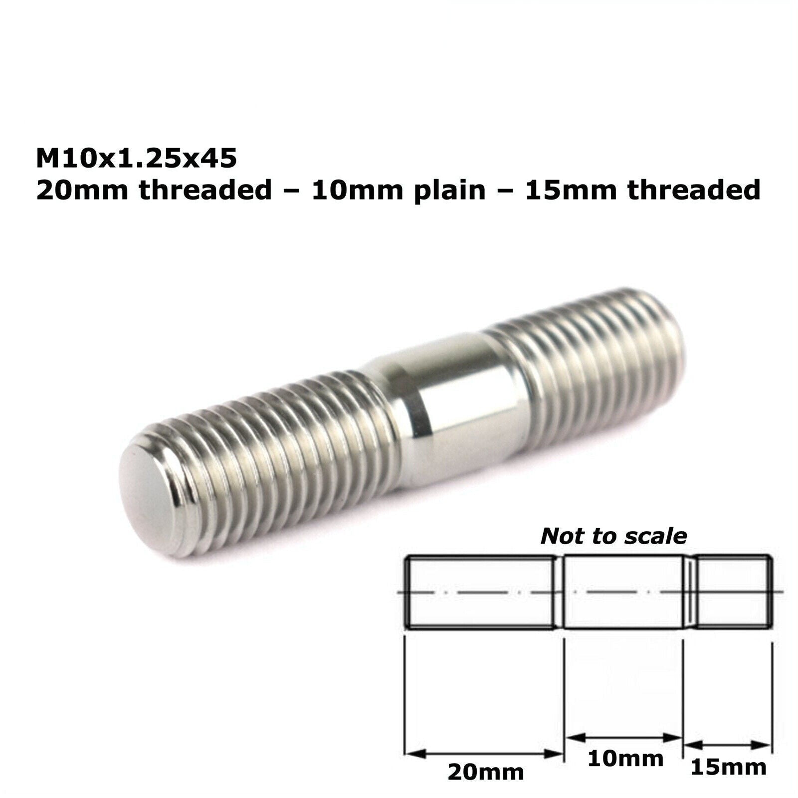 m10 titanium exhaust studs