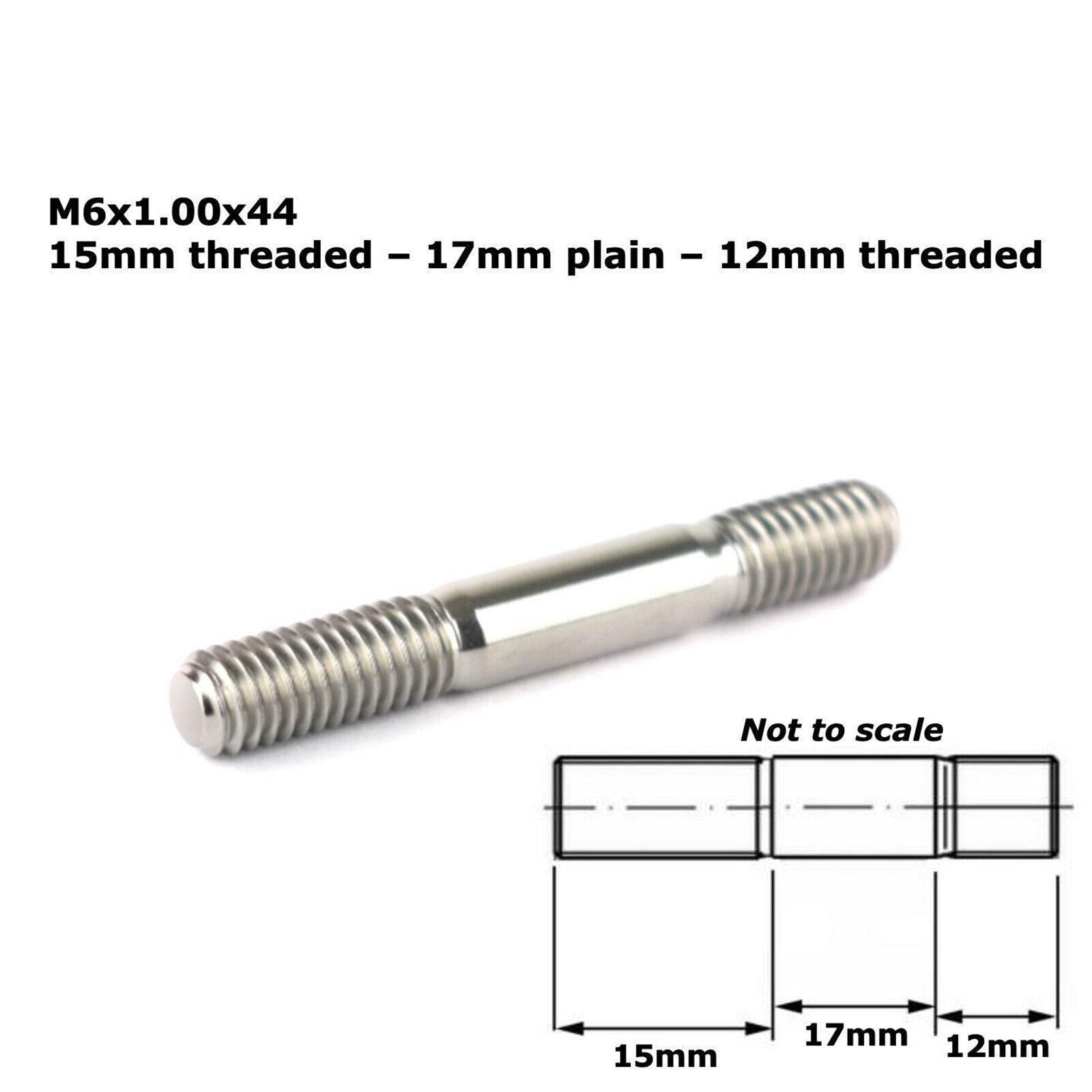 m6 titanium exhaust studs