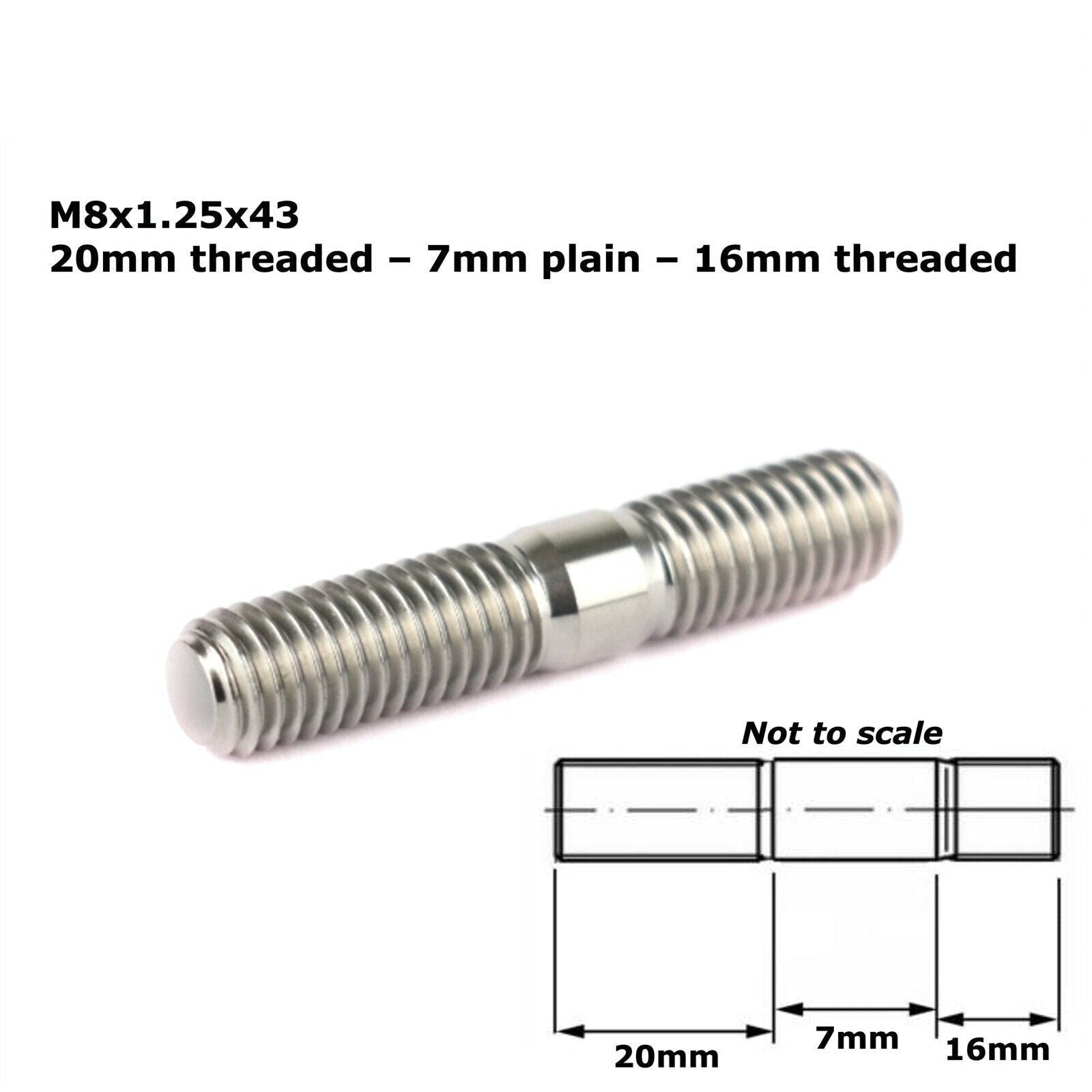 m8 titanium exhaust studs