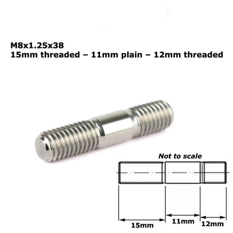 m8 titanium exhaust studs